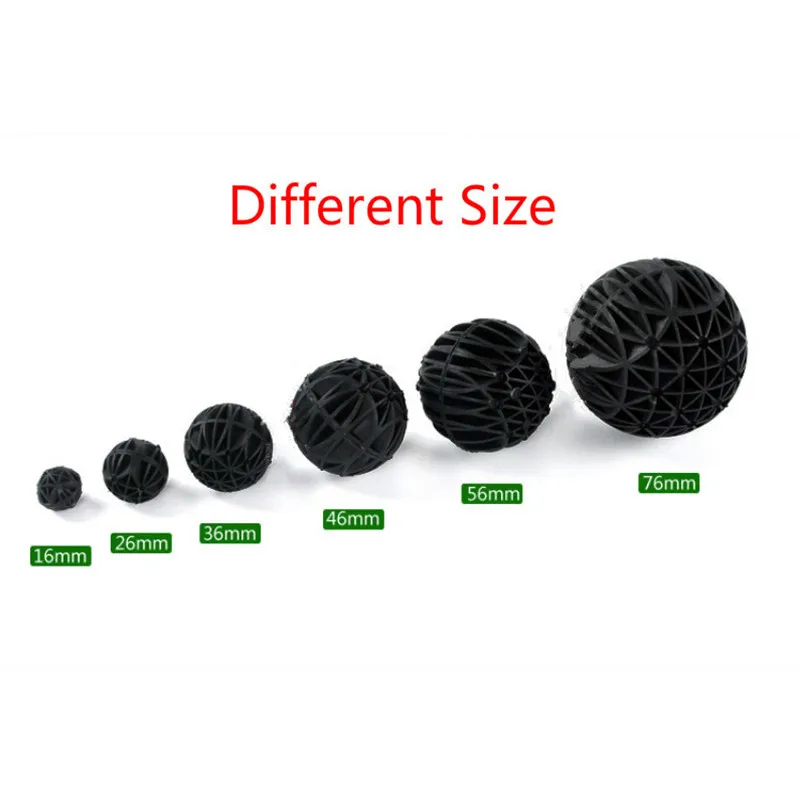 46mm Aquarium Filter Biochemical Balls Fish Tank Filter Media With Bio Cotton Ball Inside For Water Biochemical Filteration