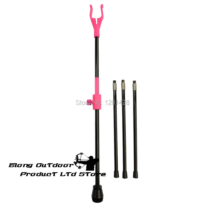 1Pc Bow Stand Holder Elong Outdoor Hot Pink Archery Removable Recurve Bow Youth Archer Shooting