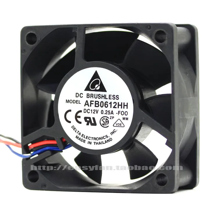 

Delta Electronics AFB0612HHB F00 DC 12V 0.18A 60x60x15mm Server Cooling Fan