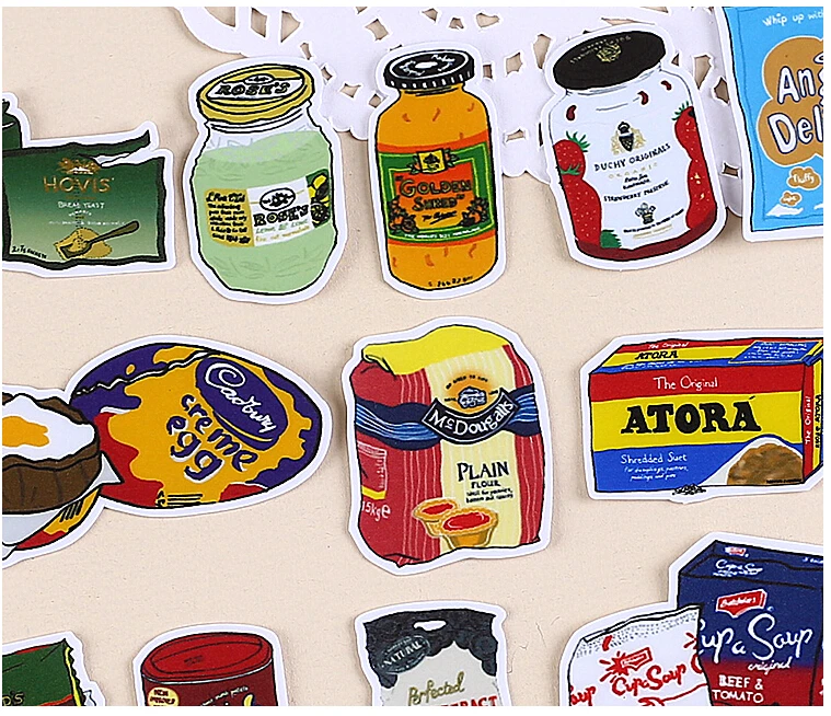 36pcs Creative Cute Self-made Snack Notes Food Scrapbooking Stickers /Decorative Sticker /DIY Craft Photo Albums