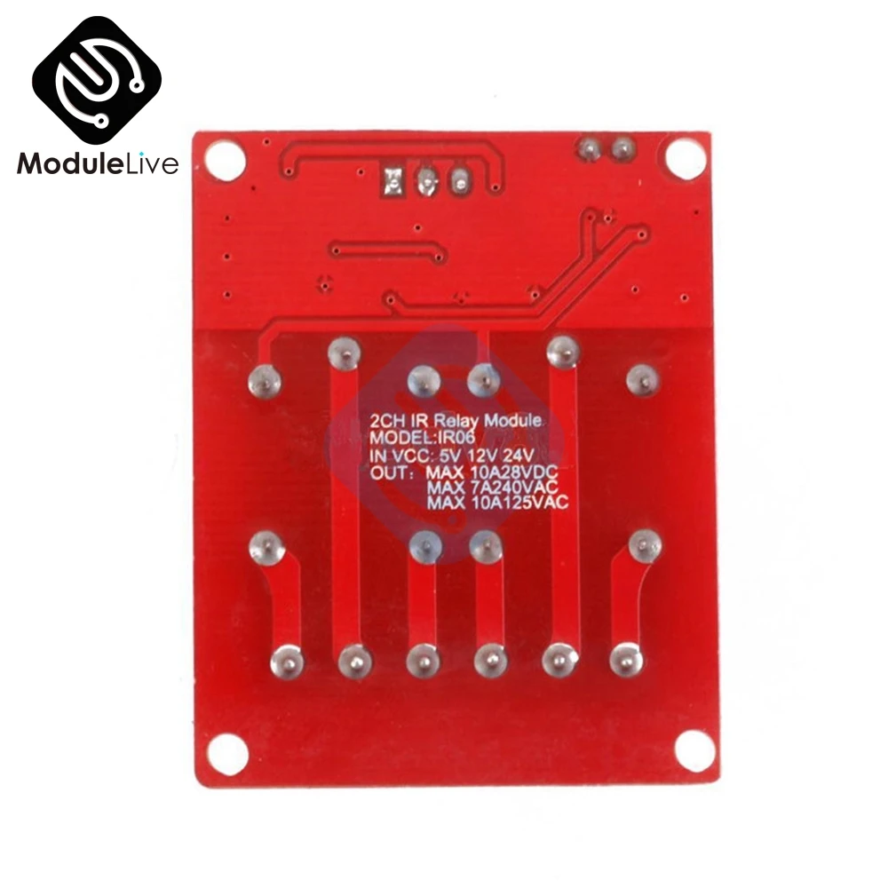 2 Channel 2CH Two Way 12V IR Infrared Remote Control Switch High-current Relay  Board LED Status Indicator Controller