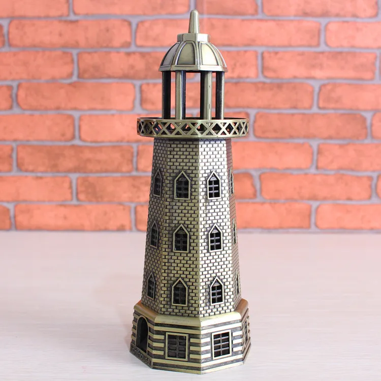 sea lighthouse retro metal decoration world famous architect Peggy Point Lighthouse model Home Furnishing ornaments