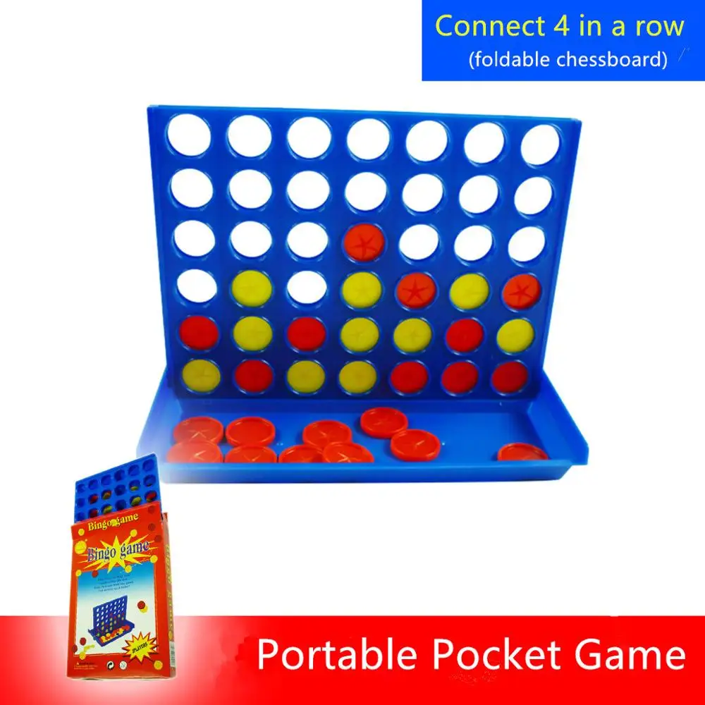 S/M/L Pocket Game Connect 4 in a row Bingo Board Game for kids and adults Funny Family Toy Travel Party Games Children Math Toys