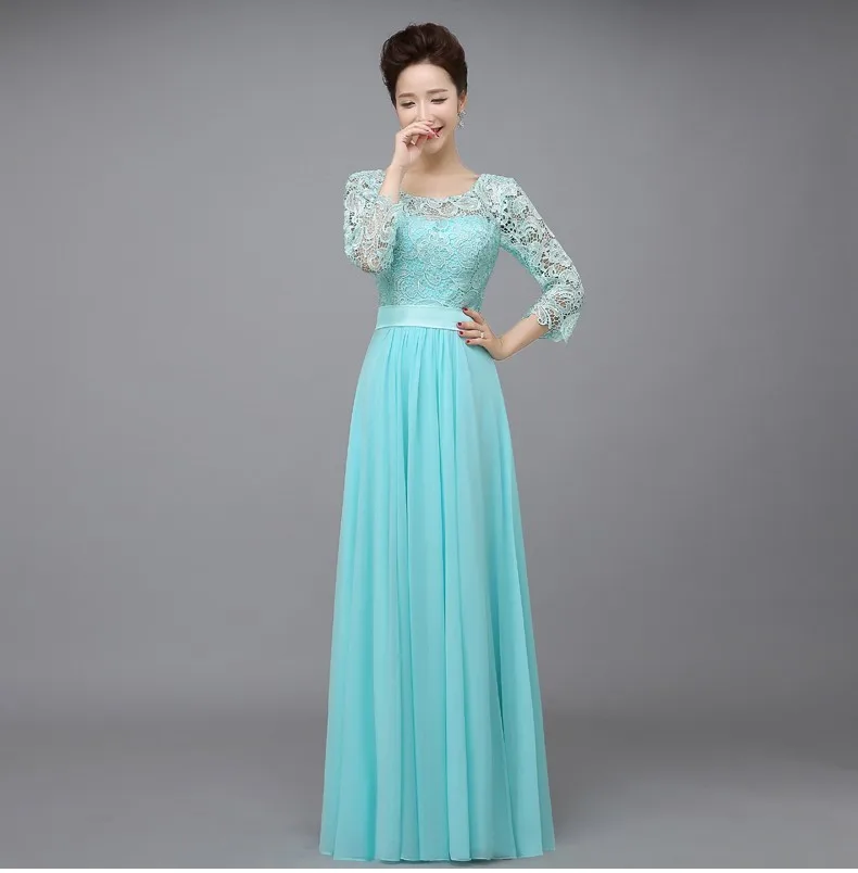 2018 New Arrival O-neck A-line Floor-Length Long Chiffon Plus Size Mother Of The Bride Dresses With Lace Sleeves of Plus Size