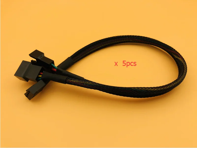 5 PCS 30 ซม. พัดลมคอมพิวเตอร์สาย 4Pin หญิง Y - Splitter คู่ 3/4 พินเมนบอร์ดพัดลมเชื่อมต่อ Splitter Power Cable Adapter