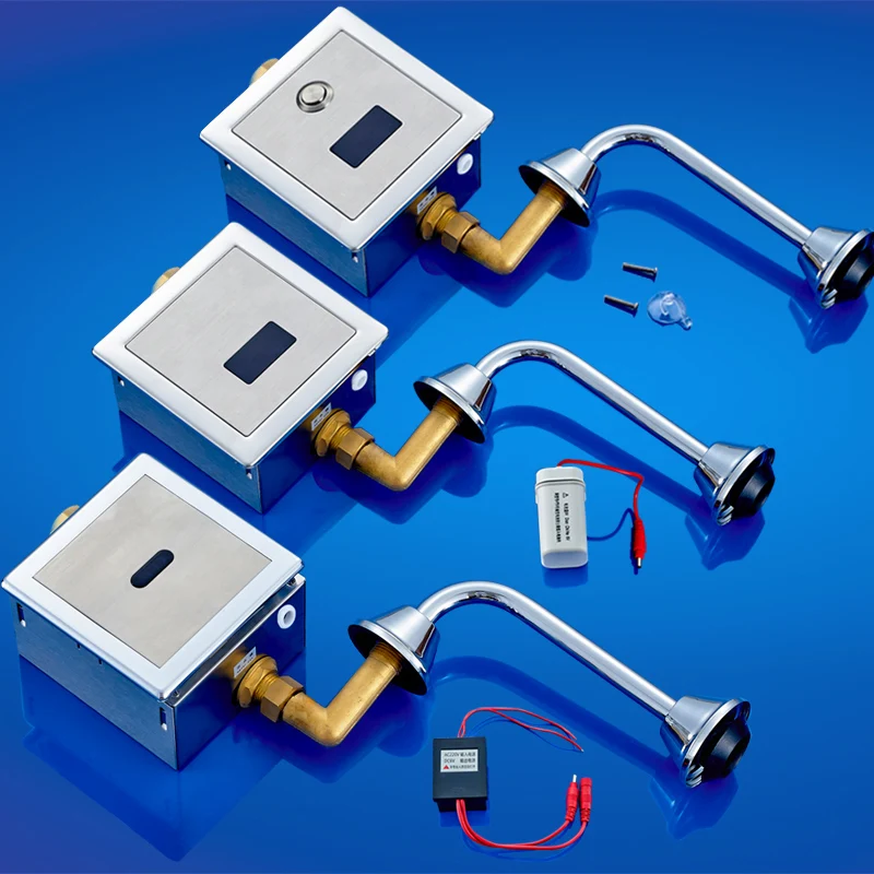 

Automatic Urinal Flusher Sensor with Manual Button, AC/DC Spud Flush Valve for Water Saving, J18082