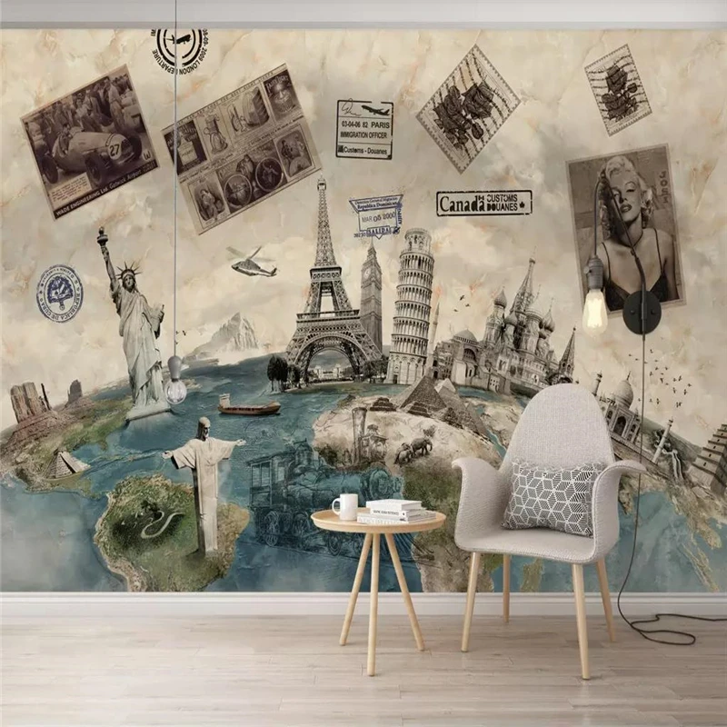 

Custom Mural Wallpaper Nostalgic Classic Architectural Background Wall