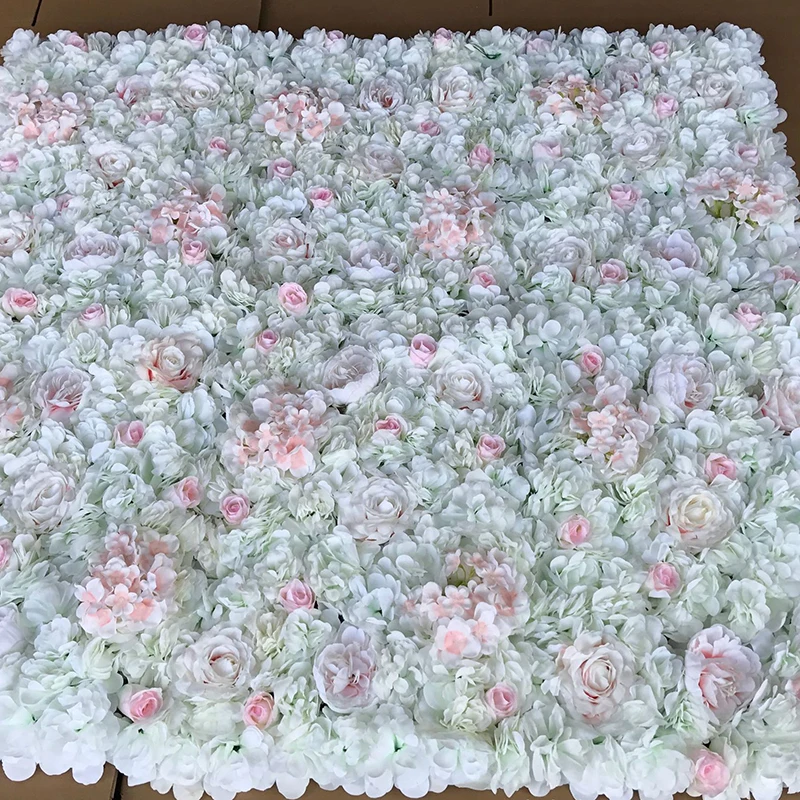 6pcs Artificial White Rose Hydrangea Peony 3D Flower Wall Wedding Backdrop Lawn/pillar Flower Row Road Lead Decoration 40*60cm