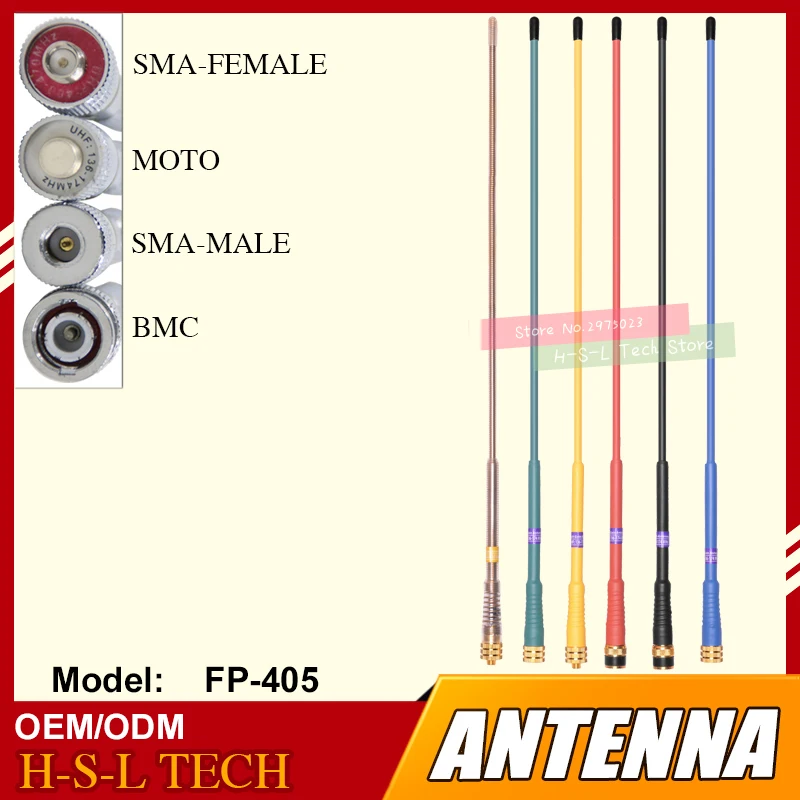 BNC/SMA Walkie Talkie Soft Antenna Dual Band VHF/UHF 144/430MHz High Gain Antenna Flexible Spring For Kenwood Baofeng TYT Puxing