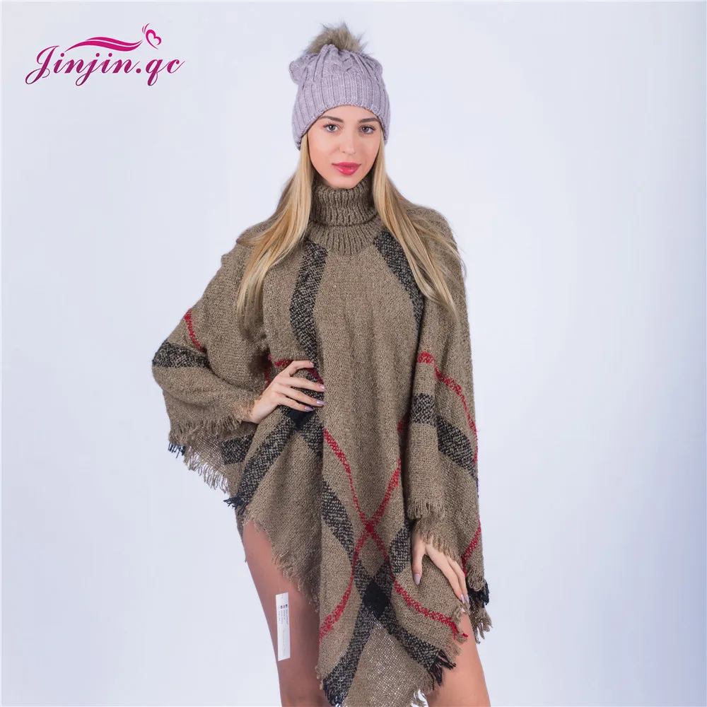 

Jinjin.QC 2019 New Style winter women scarf hat knitting wool skullies beanies real hats for girls Very Warm