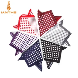 2018 Brand New męska chusteczka w stylu Vintage Dot plac kieszonkowy miękki jedwab Hankies Wedding Groom strona Hanky ręcznik w klatce piersiowej kieszenie prezent