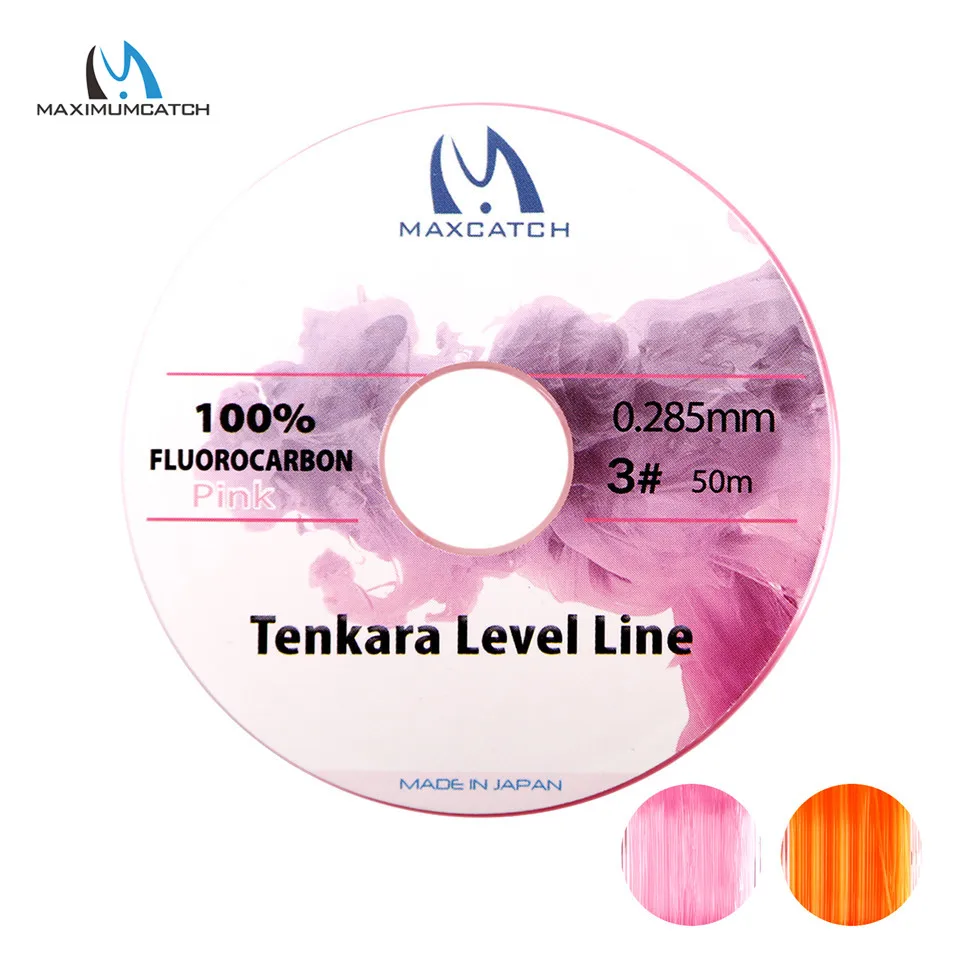 Maximumcatch Tenkara Level Line 30M 2.5#/3.0# Fluorocarbon Pink Tenkara Fly Fishing Line