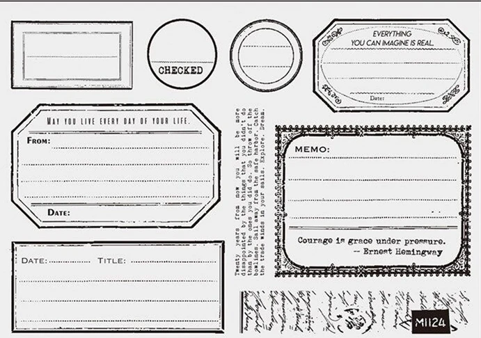 Znak biletu znaczek wyczyść pieczęć do scrapbookingu przezroczyste gumy silikonowej DIY dekoracja do albumu na zdjęcia 998