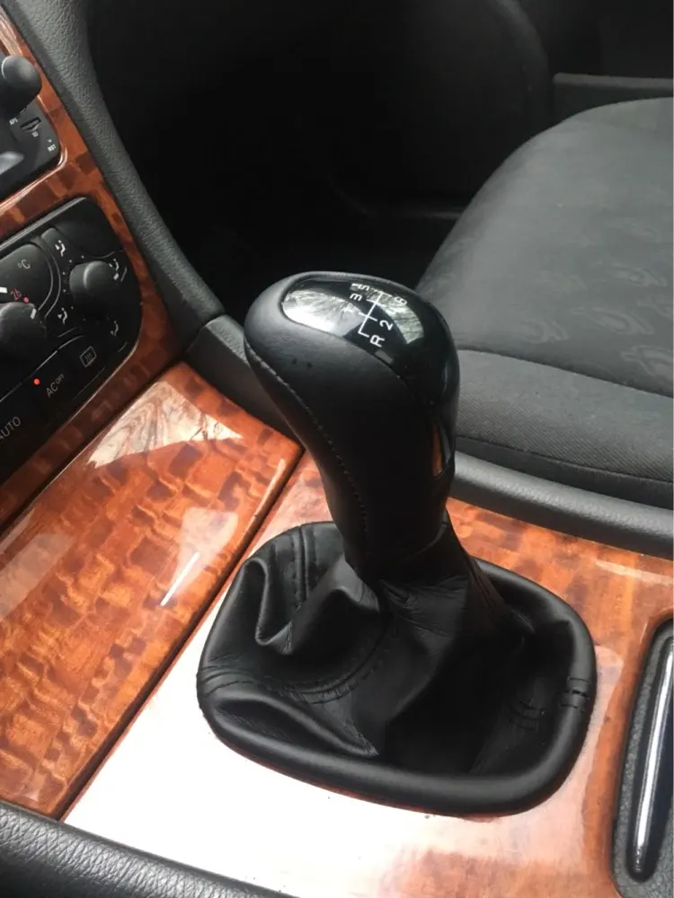 5 Speed 6 Gear Car Shift Gear Knob with Leather Boot For Mercedes Benz W203 S203 Car Styling