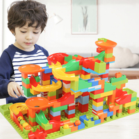 330PCS Mini Size Funnel Slide Building Blocks Marble Race Run Track Maze Ball Building Blocks Set Assemble Bricks Kids Toys