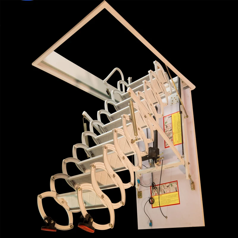 รีโมทคอนโทรลไฟฟ้า Telescopic Attic บันได/อเนกประสงค์อัตโนมัติ Attic บันได