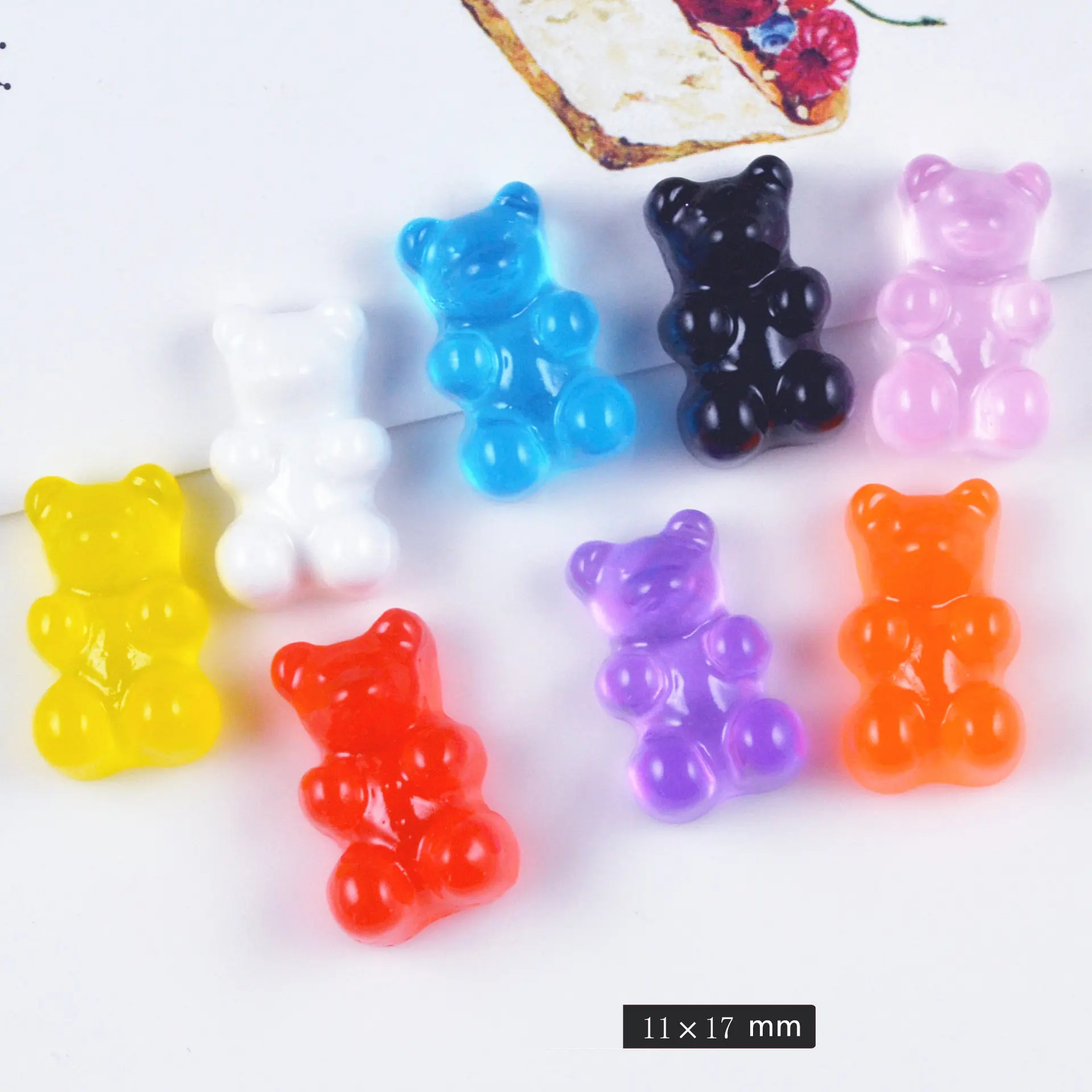 15pcs Simulated Bear Candy Polymer Slime Box Toy For Children Charms Modeling Clay DIY Kit Accessories Kids Plasticine Gift