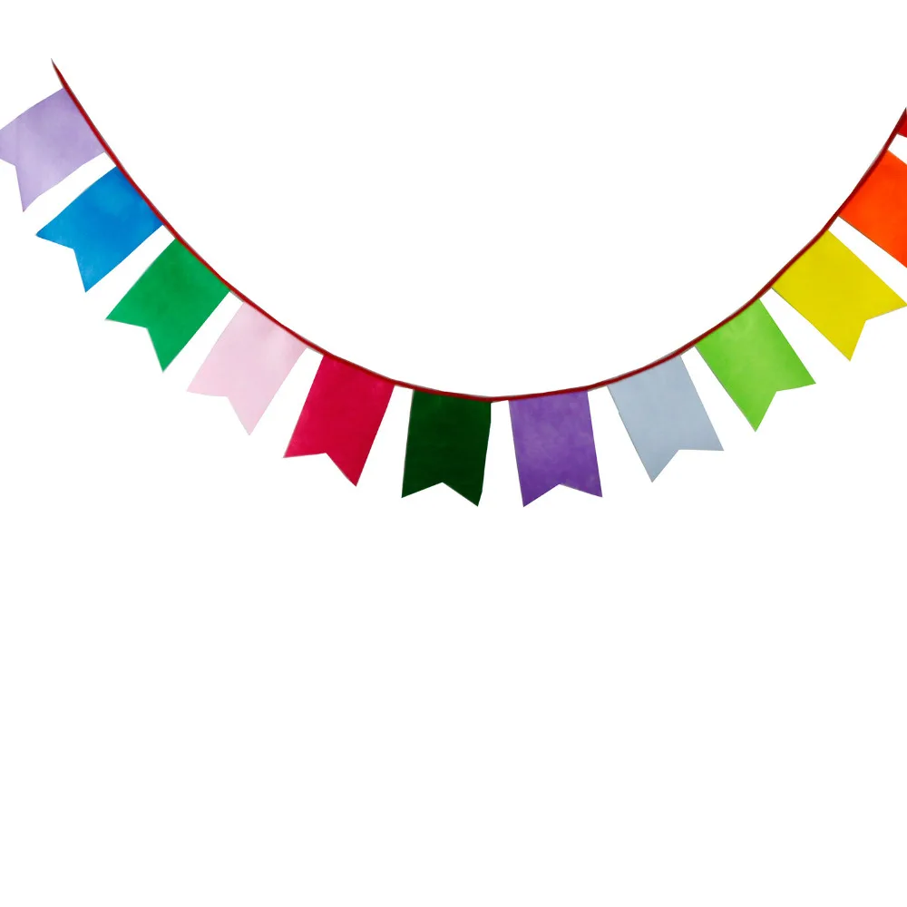 Popular Korean Bunting 12 Flags Party Bunting Felt Banners Baby Shower Birthday Bunting Garland Home Decoration image 4
