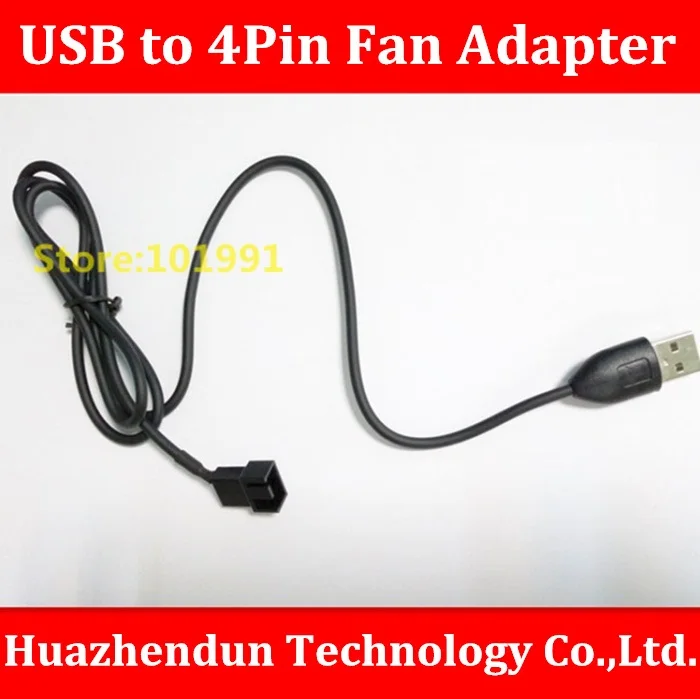 Free Shipping Brand New USB to 3Pin/4Pin PWM Fan Adapter Power Cable 90CM