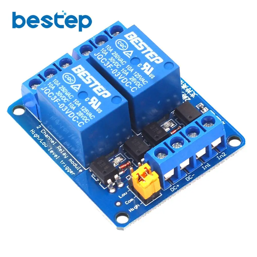 3V 3.3V 1/2/4/6/8 Channel Relay Module High and low Level Trigger Dual Optocoupler Isolation 3.3V Relay Module