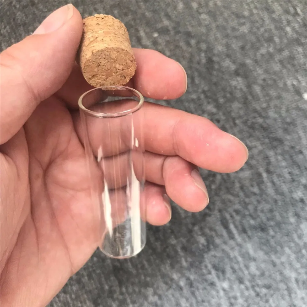 100pcs 18ml 22ml 30ml Mini Corks Bottles Clear Glass Straight Mouth Jars Empty Healthy and Eco-friendly Glass Vials Bottle