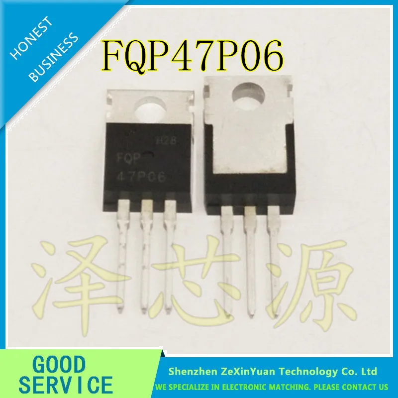 

50PCS/LOT FQP47P06 47P06 60V 47A TO-220 MOSFET 60V P-Channel QFET