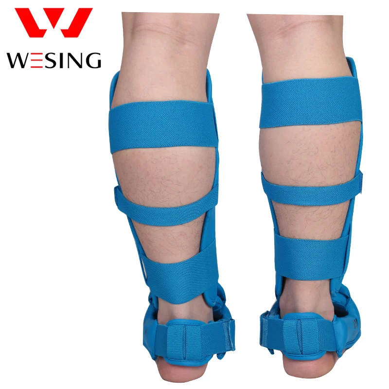 Wesing karate shin and instep guards Adult WKF karate training Equipment