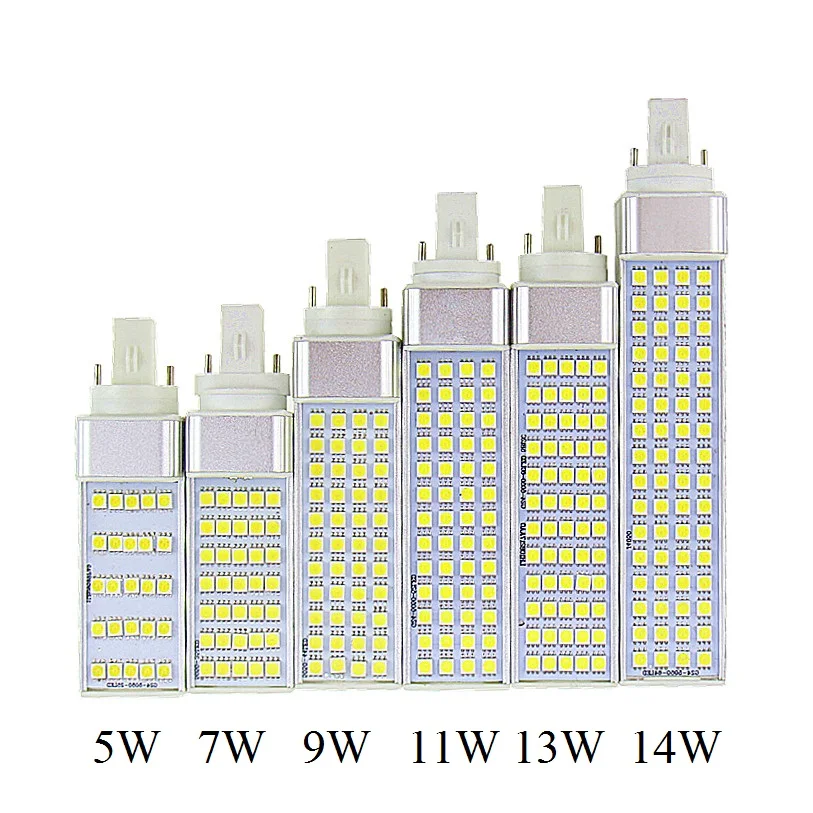 

Lampada G23 G24 E27 5W 7W 9W 11W 13W 14W 85V-265V/AC Horizontal Plug lamp SMD5050 Bombillas LED Corn Bulb Spot lights CE RoHS