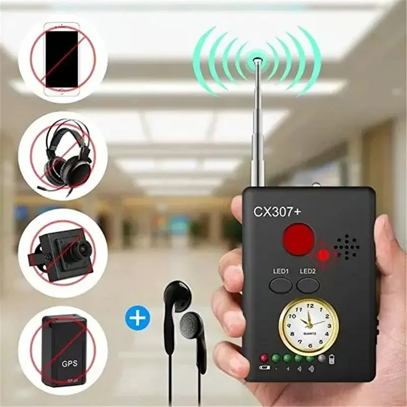 Free Shipping Multi Wireless Radio Wave Signal RF GSM Device Spy Pinhole Hidden Camera Lens Sensor Scanner Detector Finder CX007