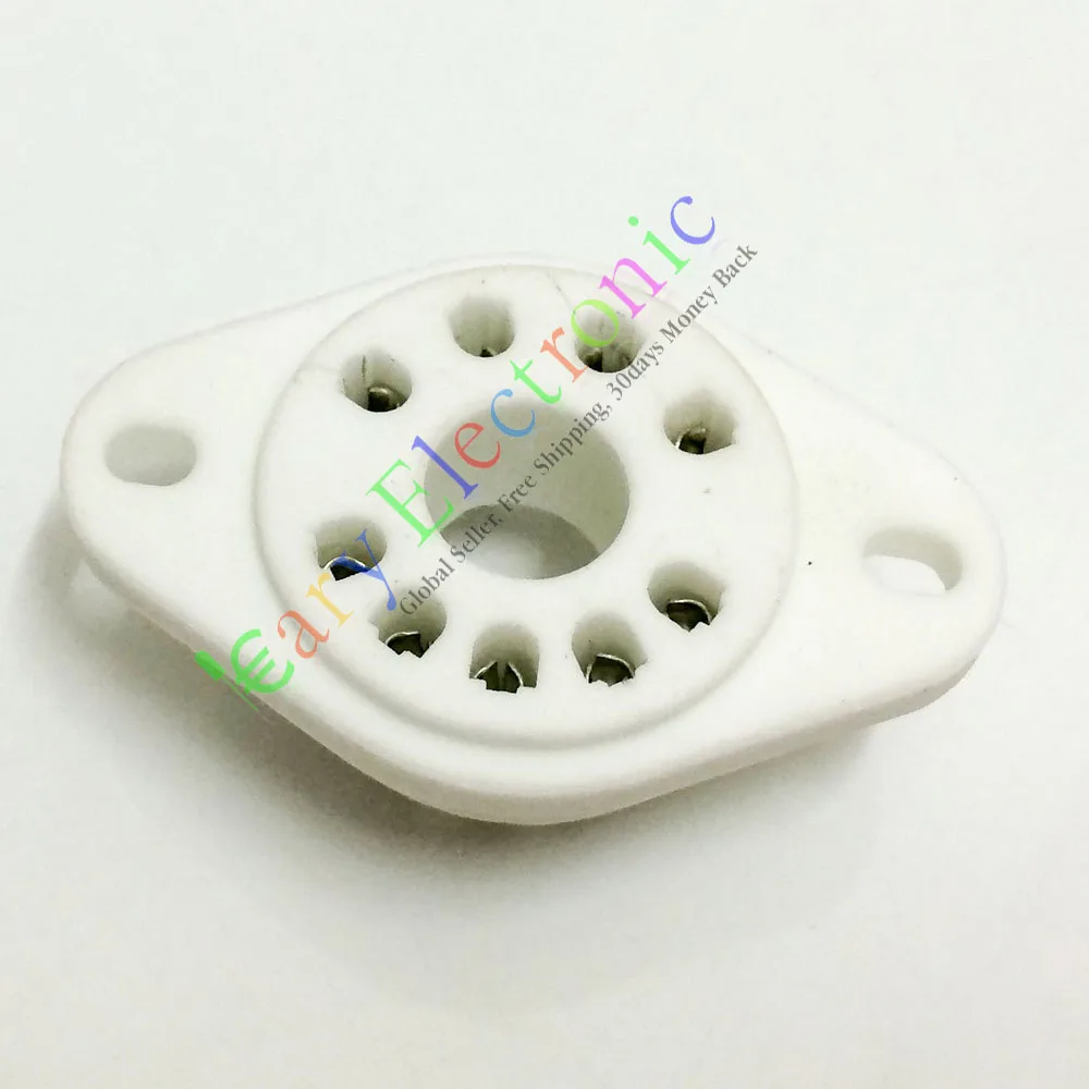 Wholesale and retail 8pc 9pin ceramic tube sockets audio accessories DIY for RS1003 F3A amplifier free shipping