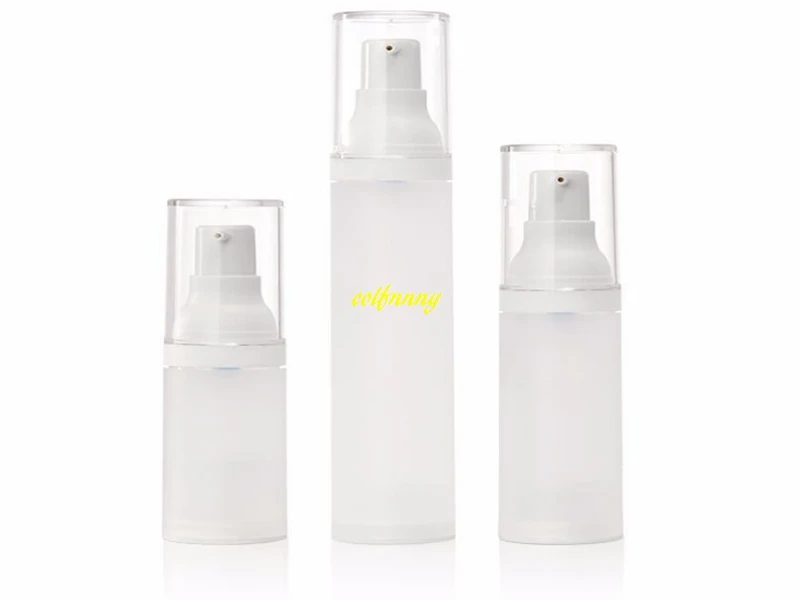 200pcs/lot 15ml 30ml 50ml Empty Matte Airless Pump Cosmetic Bottle Travel Lotion Cream Bottles Vacuum Toiletries Container