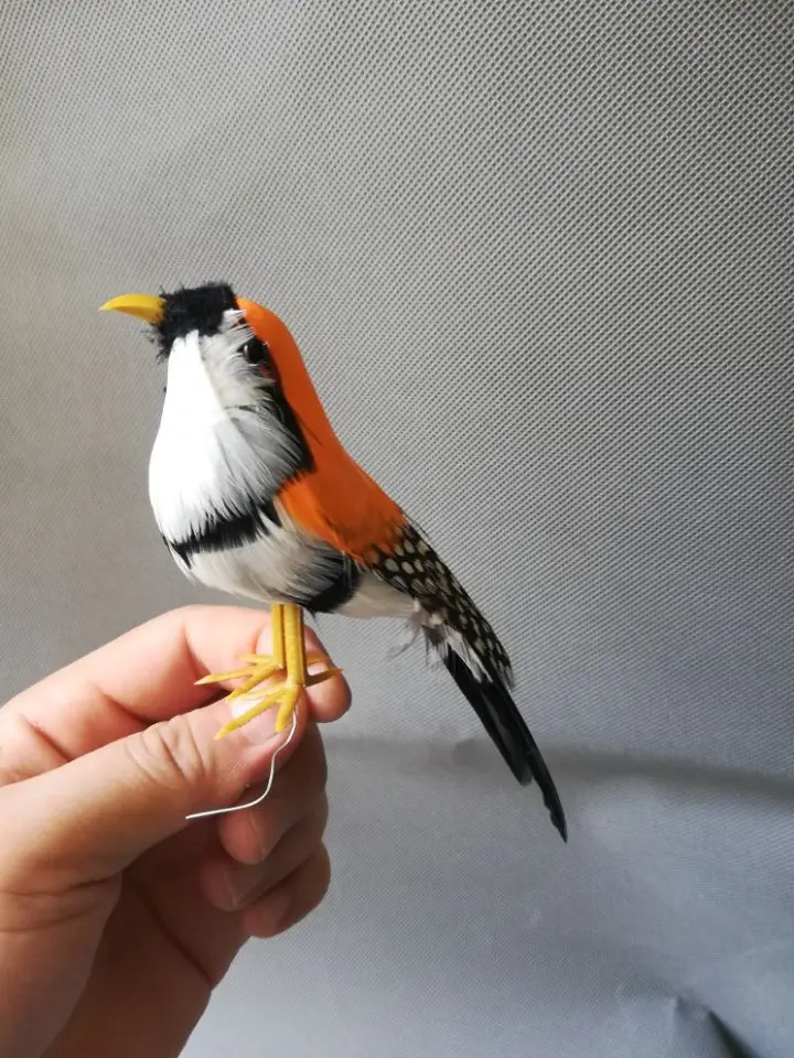 Echt leben Vogel bunte federn Zebra Finch vogel über 14cm, home garten dekoration dreharbeiten prop geschenk h1499