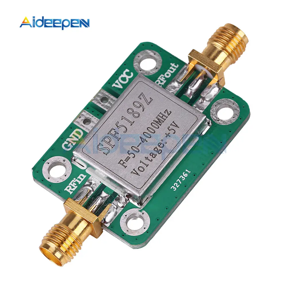 LNA 50-4000 MHz RF Low Noise Amplifier Signal Receiver SPF5189 NF = 0.6dB inm For FM HF VHF / UHF Radio Module Board