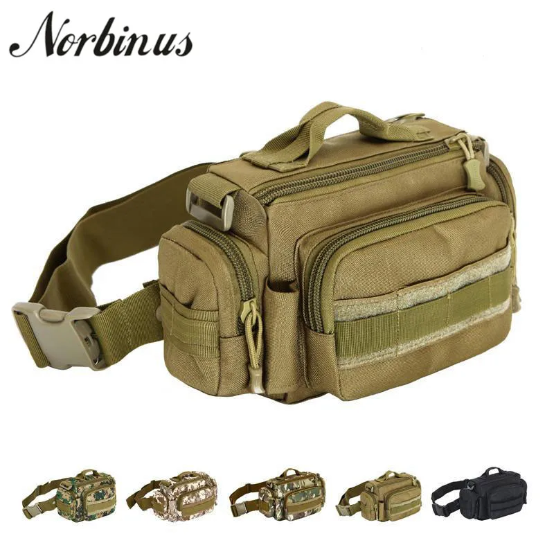 Men Waist Bag 1000D Nylon Waterproof Fanny Pack Belt Hip Bum Sling Chest Bags Daypack Military Travel Assault Molle Bag