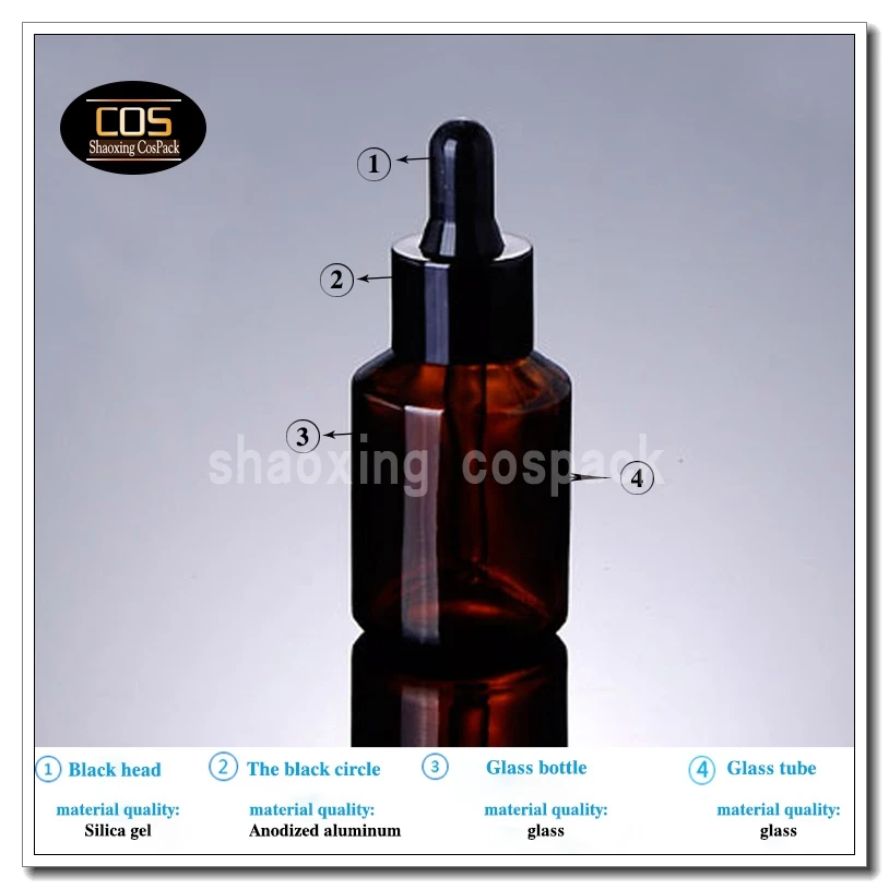 100pcs 30ml brown glass dropper bottles for essential oils ,1oz empty dark amber glass e-liquid bottle with dropper supplier