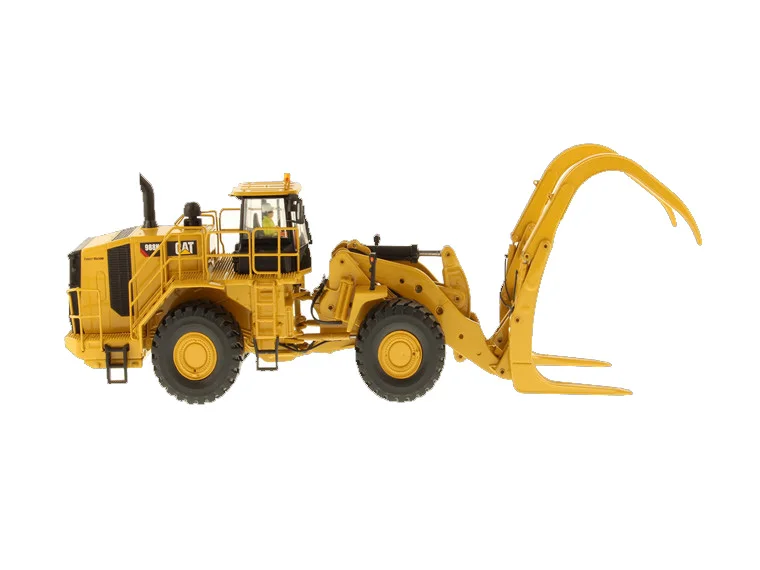 Collectible Alloy Model DM 1:50 Caterpillar CAT 988K Wheel Loader With Log Grapple Engineering Machinery Diecast Toy Model 85917