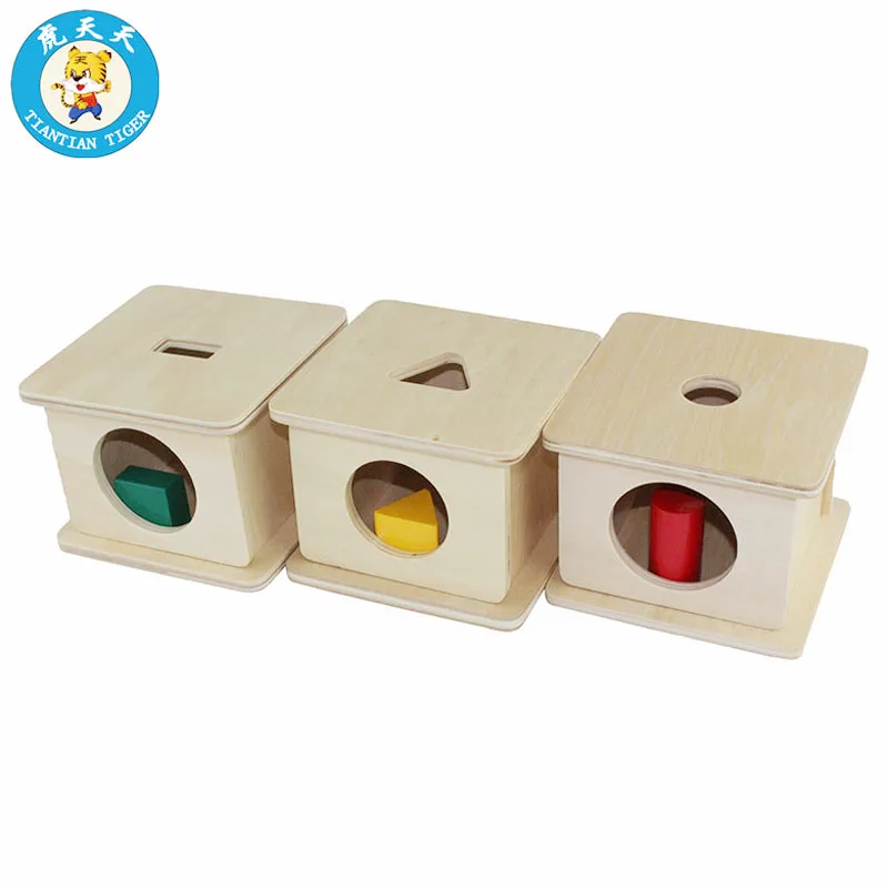 

Baby Kids Toys Montessori Early Education Toys Infant Toddler Wooden Imbucare Box With Prisms