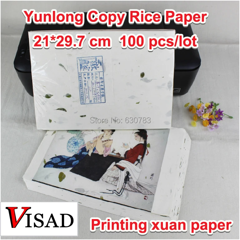 free shipping VISAD 21*29.7cm Antique yunlong A4 Copy paper,special type rice paper autographic Printing xuan paper