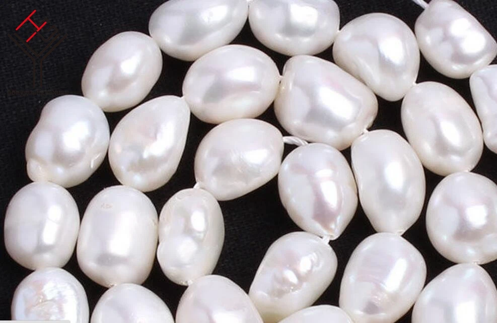 One Strands Real Pearl 9mm Gray Black Brown pink Purple Pearl oval Baroque Natural Freshwater Pearl loose beads 35cm / 15inch