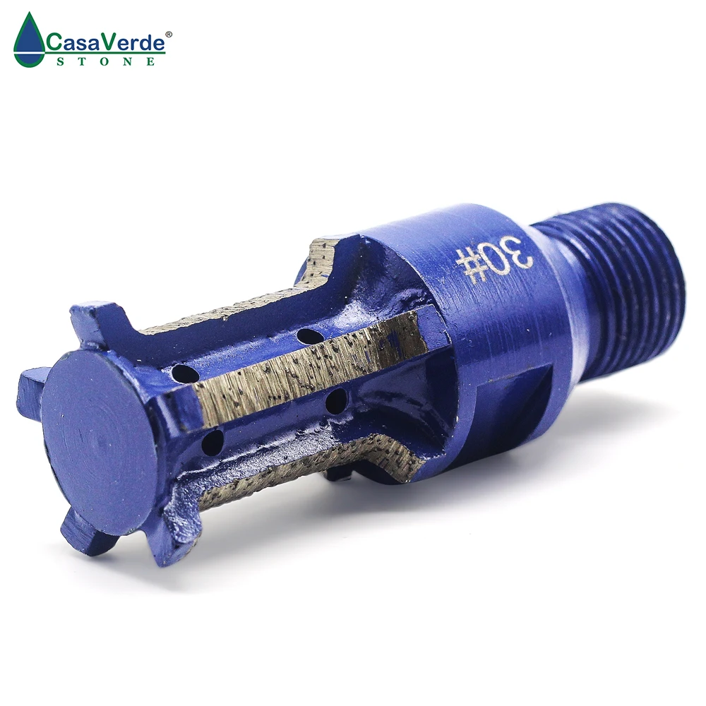 new 5 step T30mm diamond finger bit wheels with 1/2 Gas arbor for grinding slab edge 30mm height