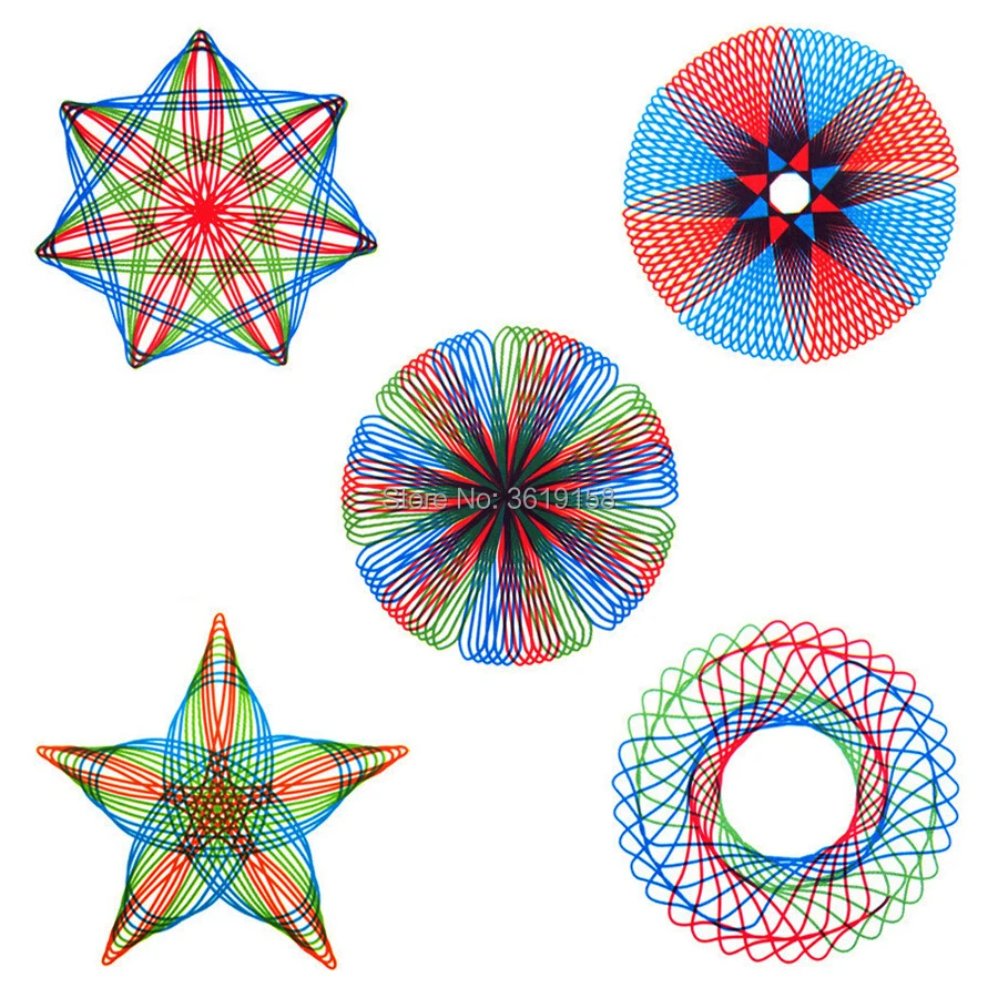 Juego de espiral de 27 piezas, accesorios para colorear, diseños de engranajes y rueda entrelazados con bolígrafo de colores, rompecabezas DIY, juguete para niños y adultos