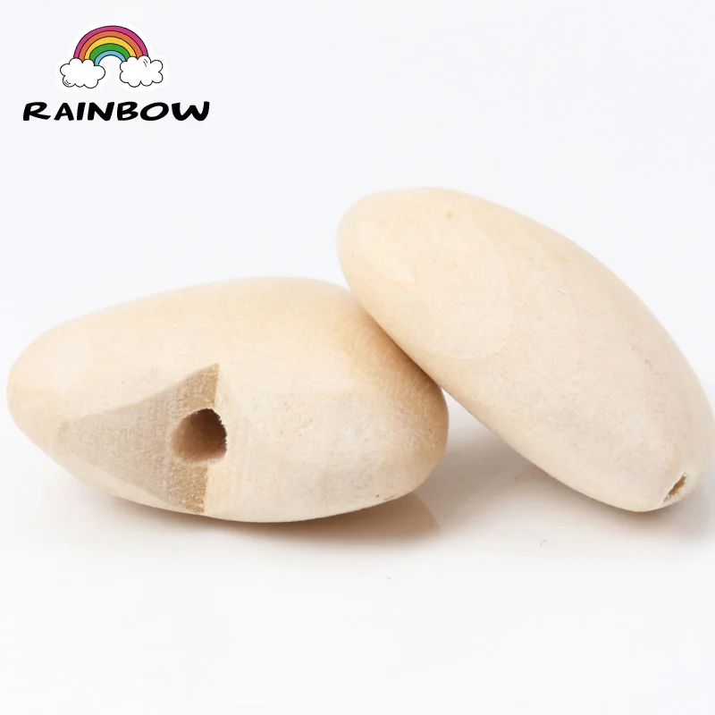 Natural Wood Color Heart Wooden Material Spacer Beads For Kids Jewelry Making 20x21mm 10 pcs