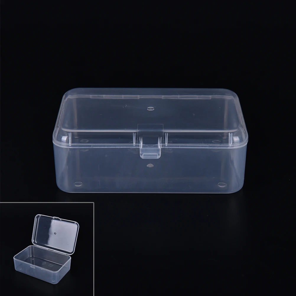 Transparent Plastic Storage Box Jewelry Display for Cosmetics Collection Parts Element Small Case Home Organization Beads Case