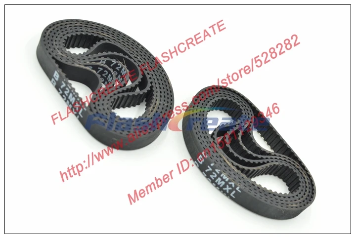 10pcs B72 MXL Timing Belt Teeth 72 Width 6.35mm Length 146.30mm B72MXL Rubber Closed-Loop Synchronous Belt 