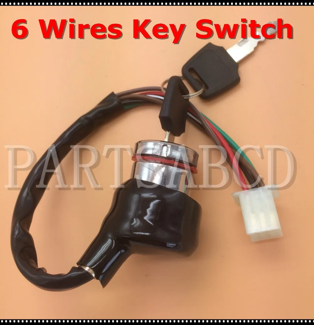 KAZUMA 6 wires Ignition key switch 50cc 110cc 125cc 150cc 250cc ATV