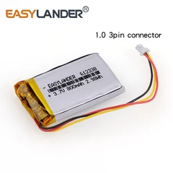 612338 3.7V 800mAh Rechargeable li-Polymer Battery For toys millet GPS TEXET FHD-570 DVR dvr-3gp Gmini HD50G HD70G iBox Pro-800