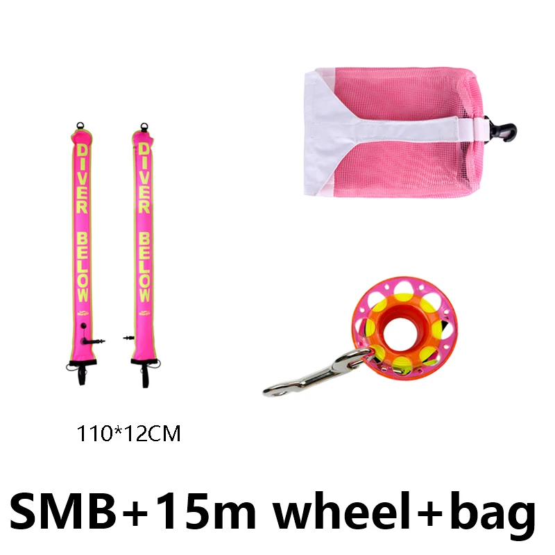 diving smb submersible like reel wraps combination bundle equipment bag net bag portable set SMB diving scuba diving bag