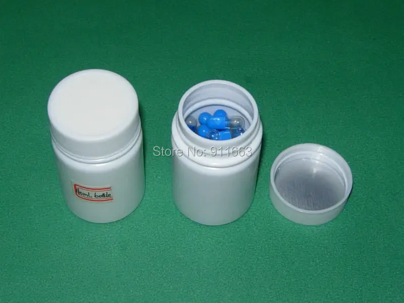 

40 ml 50pcs Medical plastic bottles for empty capsules,capsules,pills,granules,pellets etc--PE bottles material.