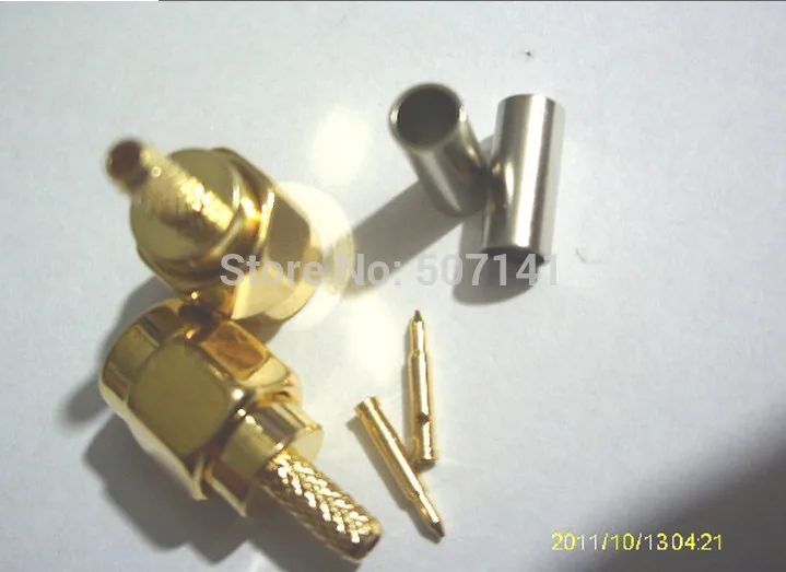 Позолоченный штекер SMA RG174 RG316 LMR100, Разъем RF, 20 шт.