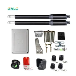 GALO-abridor de puerta abatible automático Dual, Sensor de fotocélula, 4 controles remotos de piezas, RTU5024 y lámpara de advertencia opcional